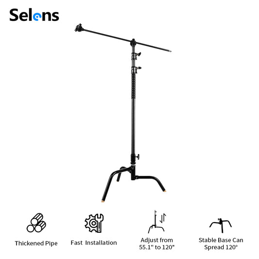 حامل C-Stand بطول 40 إنش مع ذراع وقاعدة سريعة الفك – 40" C-Stand with Arm & Quick Release Base