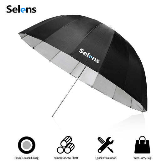 مظلة إضاءة واسعة فضية 33 إنش – 33" Wide Silver Umbrella