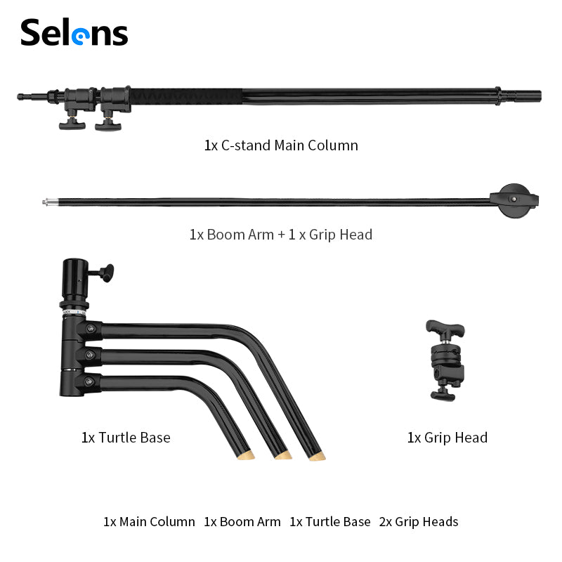 حامل C-Stand بطول 40 إنش مع ذراع وقاعدة سريعة الفك – 40" C-Stand with Arm & Quick Release Base
