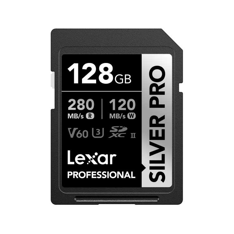 بطاقة ذاكرة Lexar 128 GB Silver Pro SD Card | Lexar 128 GB Silver Pro SD Card