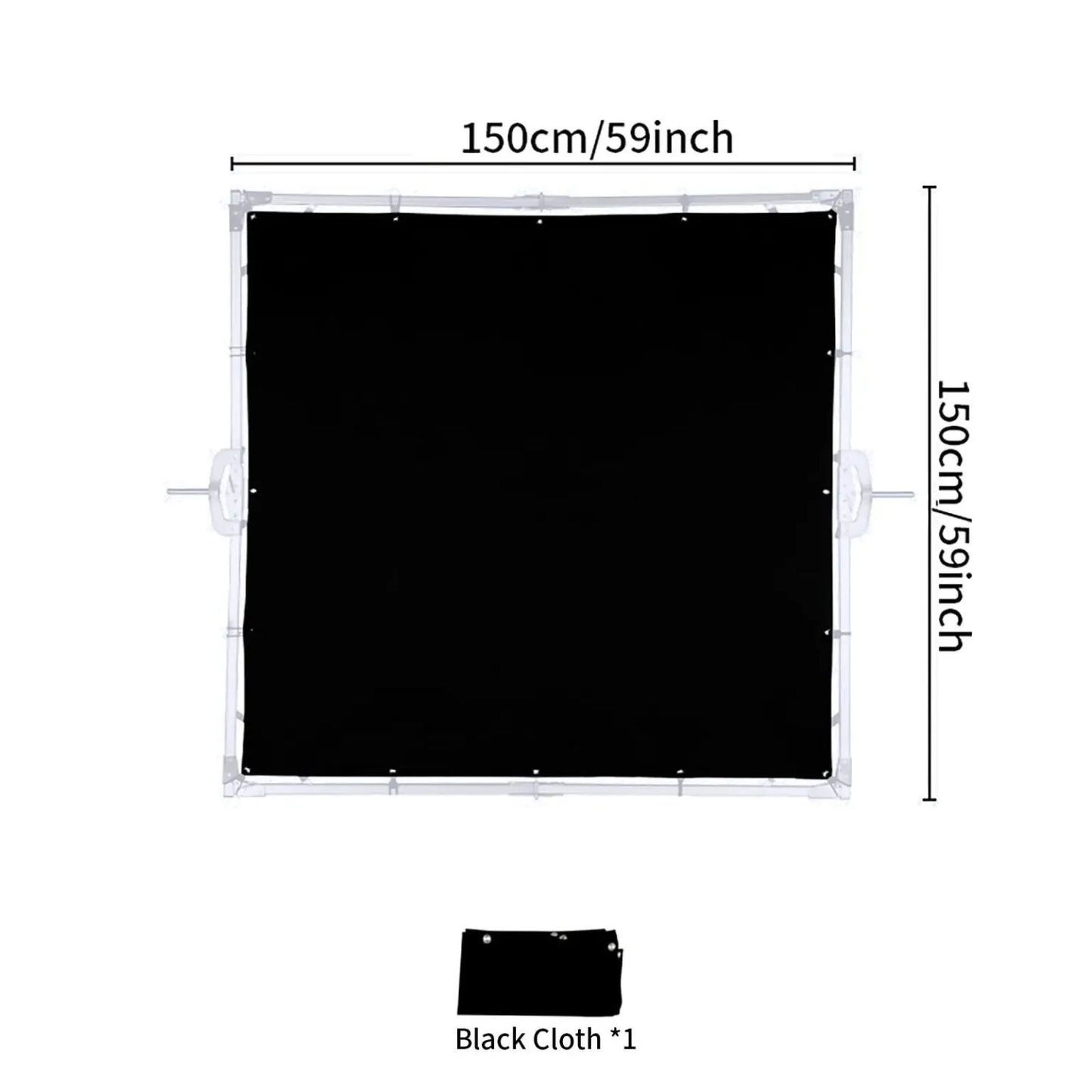 قماش أسود للإطار | Black Cloth 1.5x1.5m for Frame