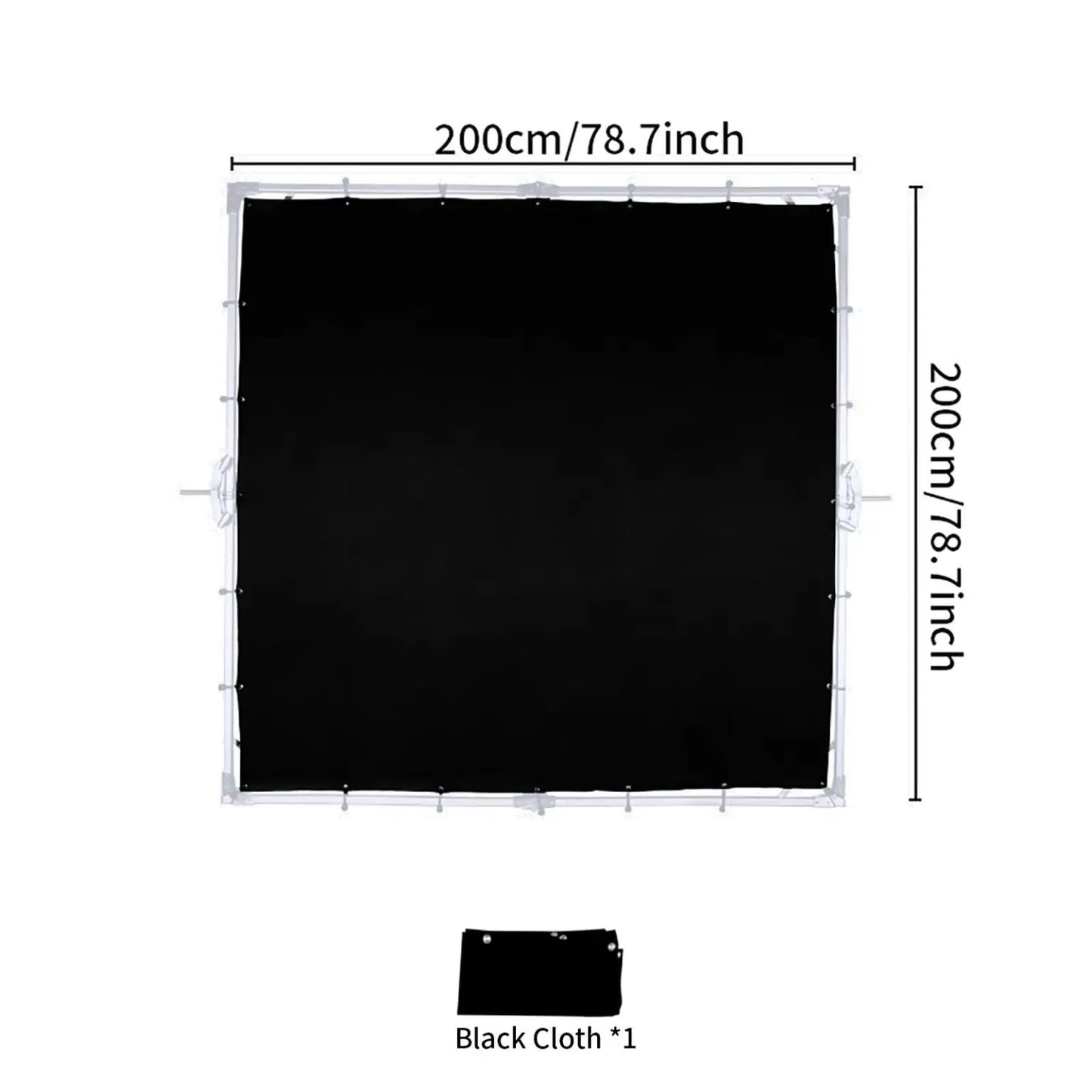 قماش أسود للإطار | Black Cloth 2x2m for Frame
