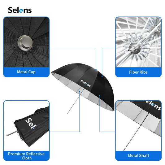 مظلة إضاءة 33 إنش مع مشتت – 33" Umbrella with Diffuser