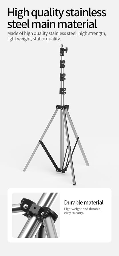 حامل الستانلس ستيل خفيف الوزن بطول 2.8 متر – 2.8m Stainless Steel Lightweight Light & Camera Stand