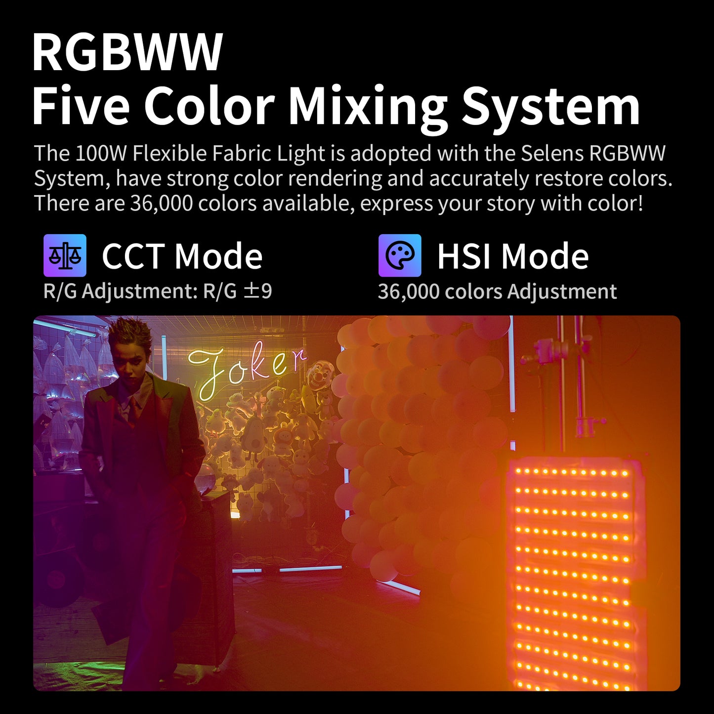 Flexipanel 100S Pro 100W RGBWW LED Flexible Fabric Light -  إضاءة قماشيه قابله للطي ١٠٠ واط