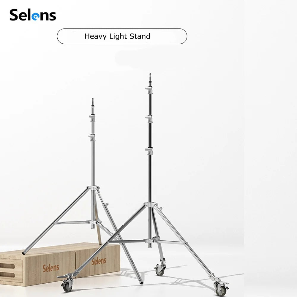حامل قوي فضي – Silver Heavy Duty Stand (2.2m / 3m)