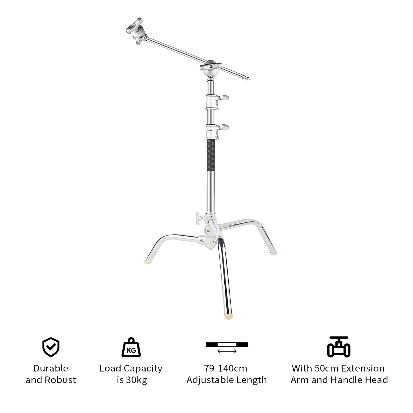 حامل C-Stand 20 إنش مع ذراع ومشبك – 20" C-Stand with Grip Head & Arm