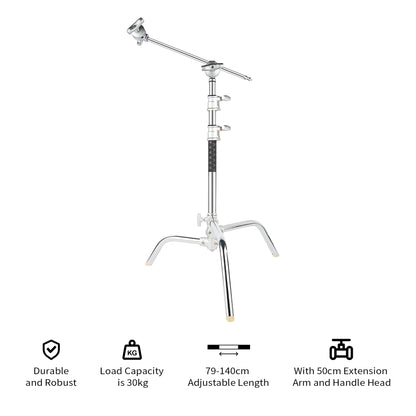 حامل C-Stand 20 إنش مع ذراع ومشبك – 20" C-Stand with Grip Head & Arm