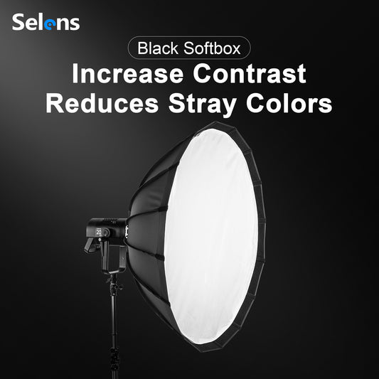 سوفت بوكس دائري أسود | Circular Black Softbox 70cm