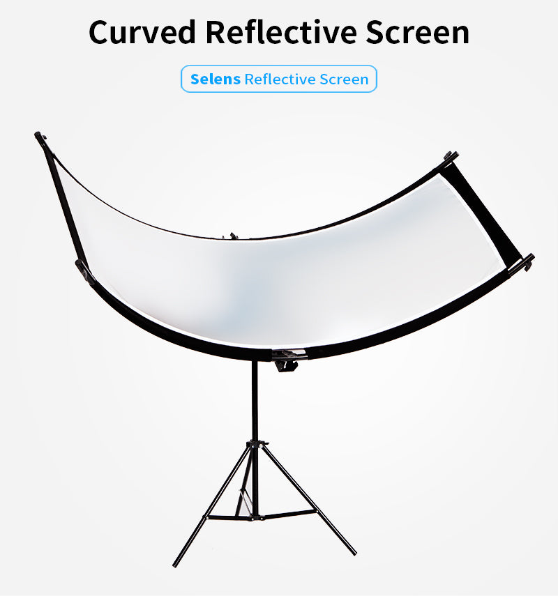 عاكس منحني أبيض/ذهبي | Curved Reflector White/Gold 105x260cm