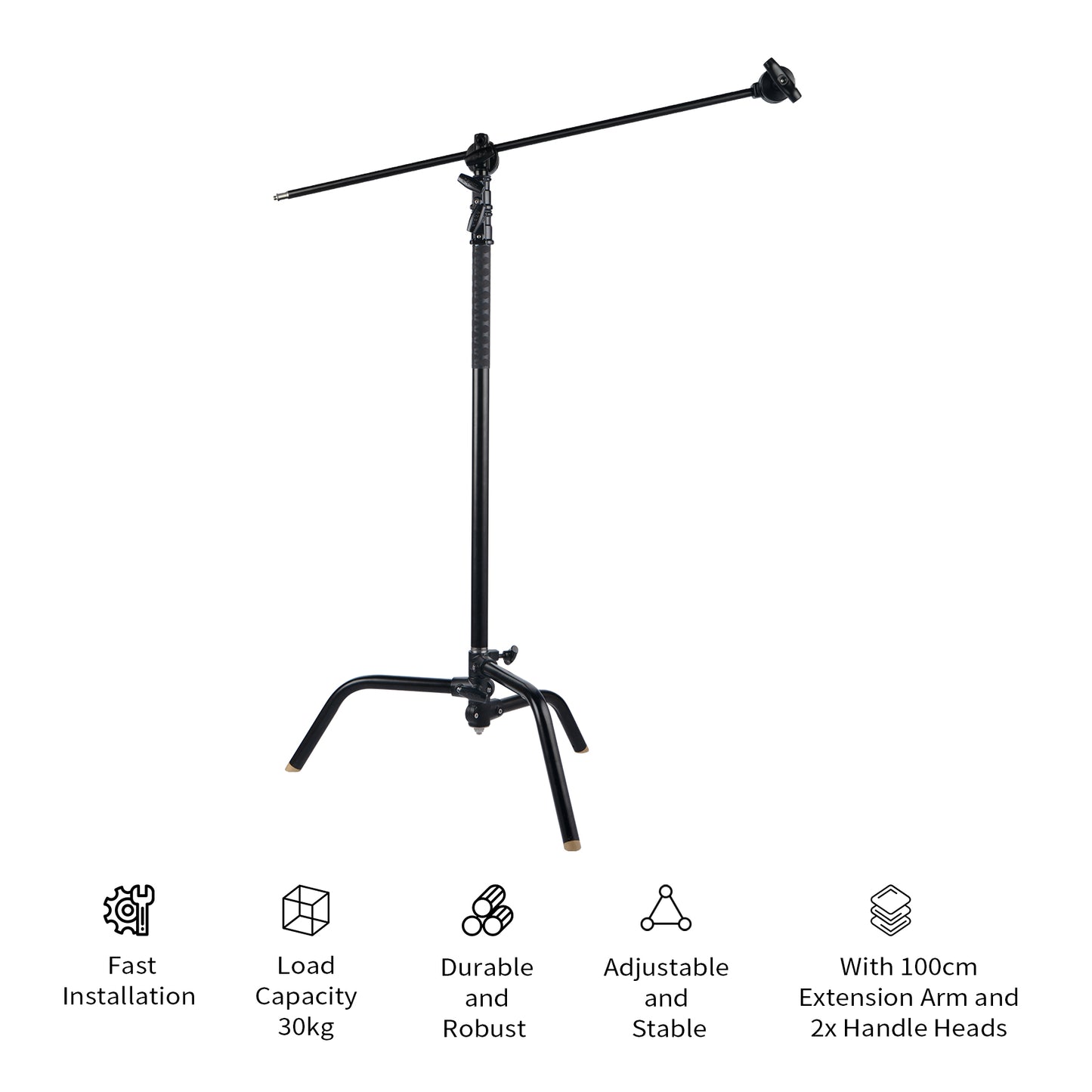 حامل C-Stand 40 إنش بقاعدة رجل متحركة – 40" C-Stand with Sliding Leg