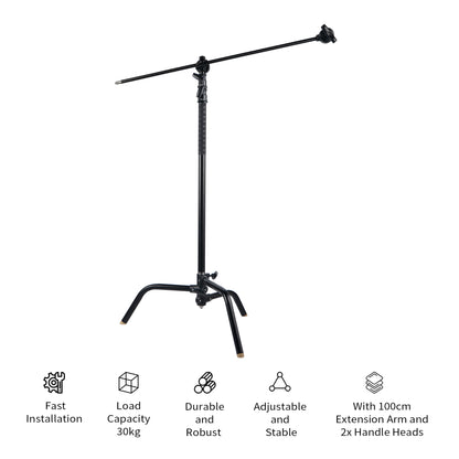 حامل C-Stand 40 إنش بقاعدة رجل متحركة – 40" C-Stand with Sliding Leg
