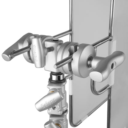 رأس تثبيت مزدوج (فضي / أسود) – Double Gag Grip Head (Silver / Black)