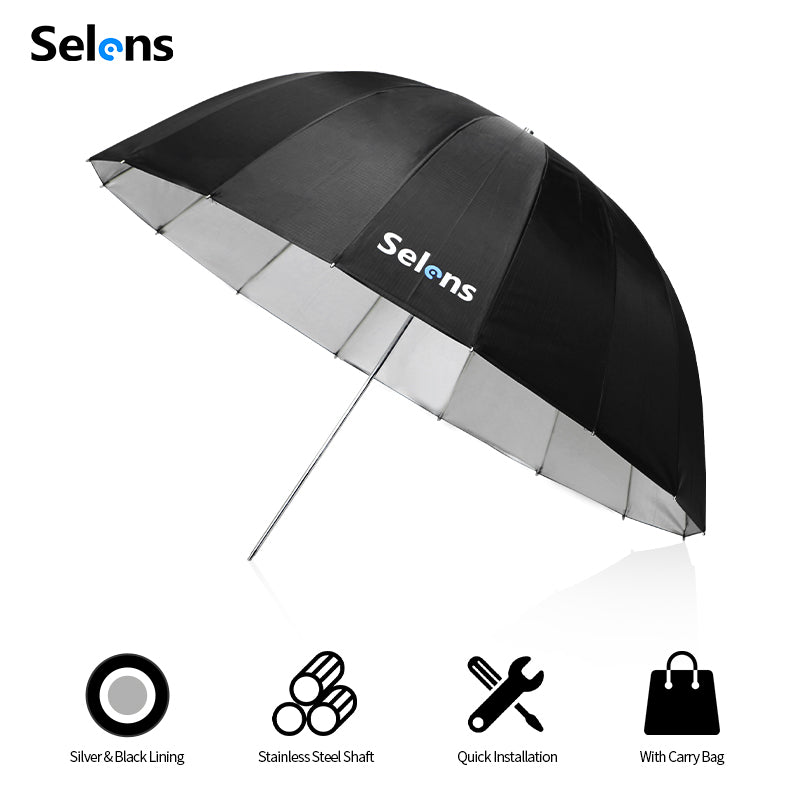 مظلة إضاءة واسعة فضية 33 إنش – 33" Wide Silver Umbrella