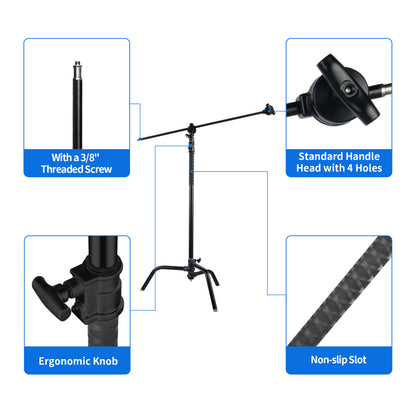 حامل C-Stand 40 إنش بقاعدة رجل متحركة – 40" C-Stand with Sliding Leg