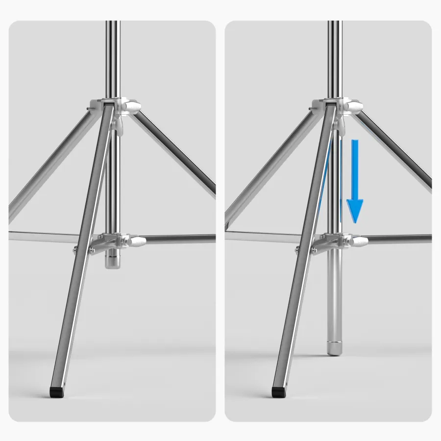 حامل قوي فضي – Silver Heavy Duty Stand (2.2m / 3m)