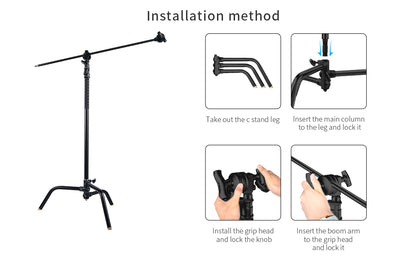 حامل C-Stand 40 إنش بقاعدة رجل متحركة – 40" C-Stand with Sliding Leg