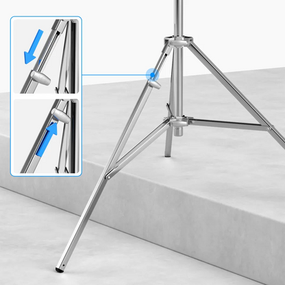 حامل قوي فضي – Silver Heavy Duty Stand (2.2m / 3m)