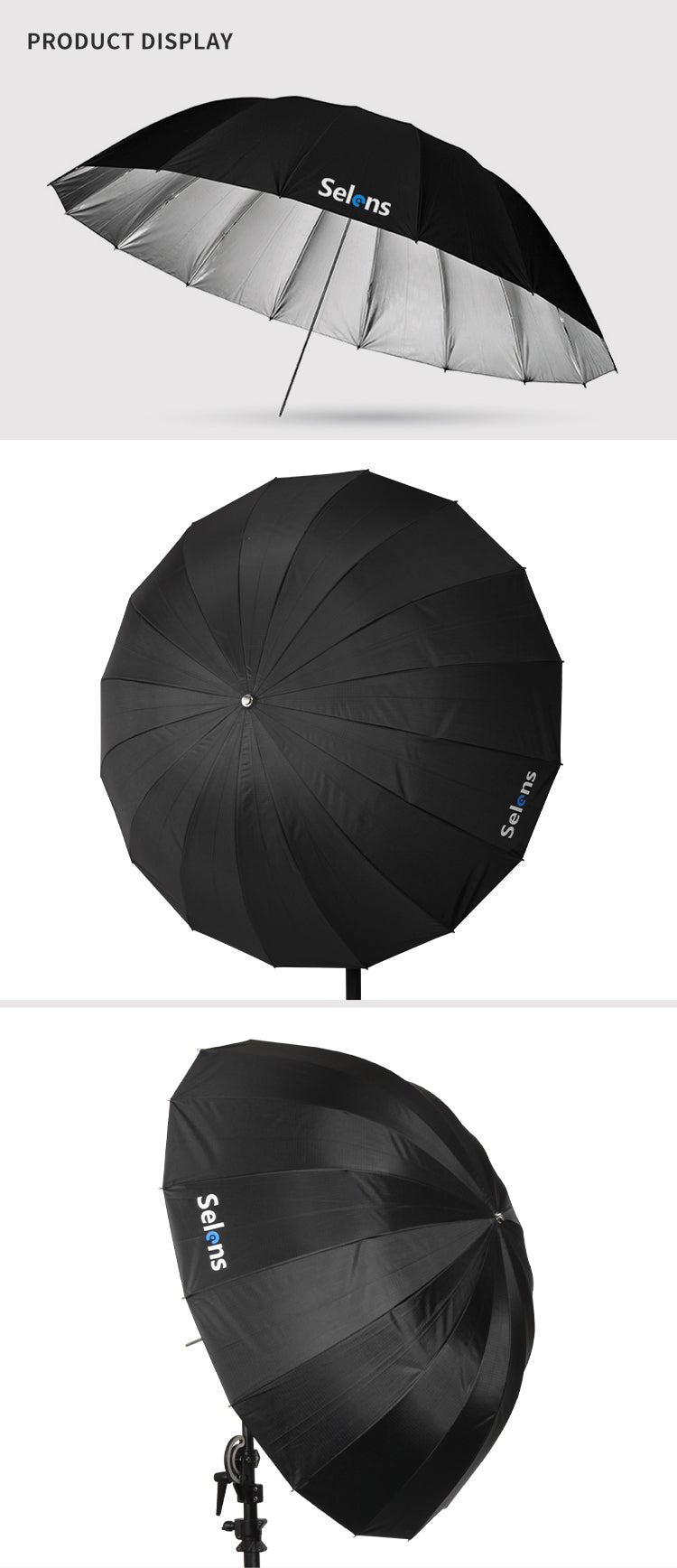مظلة عاكسه فضية   Umbrella Deep Silver U51-R 130cm