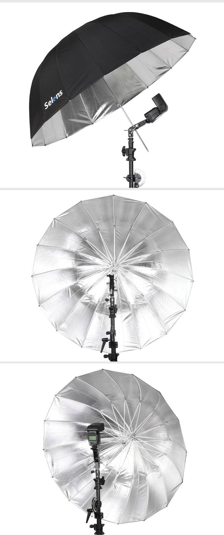 مظلة عاكسه فضية | Umbrella Deep Silver U65-R 165cm