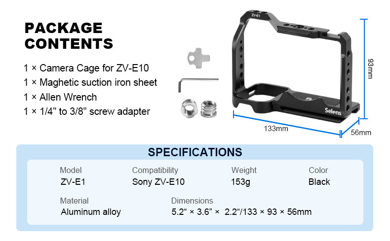 هيكل حماية للكاميرا سوني ZV-E1  – Sony ZV-E1 Camera Cage