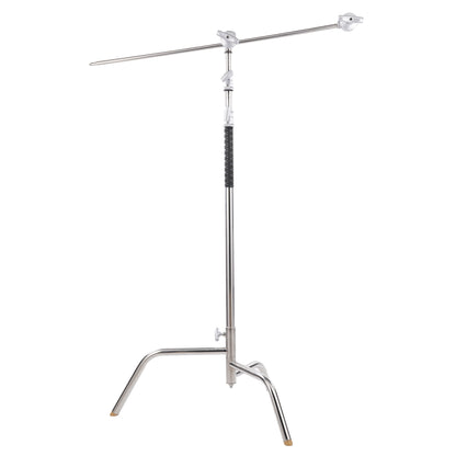 حامل C-Stand من الستانلس ستيل مع ذراع ومشبك – Stainless Steel C-Stand with Grip Head & Arm