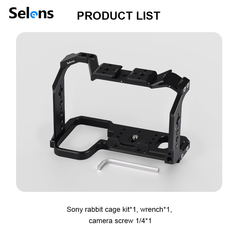 هيكل حماية للكاميرات سوني Alpha – Sony Alpha Camera Cage (A7 III / A7R III / A9 / A7 IV / A1 / A7S III / A7R IV / A7R V)