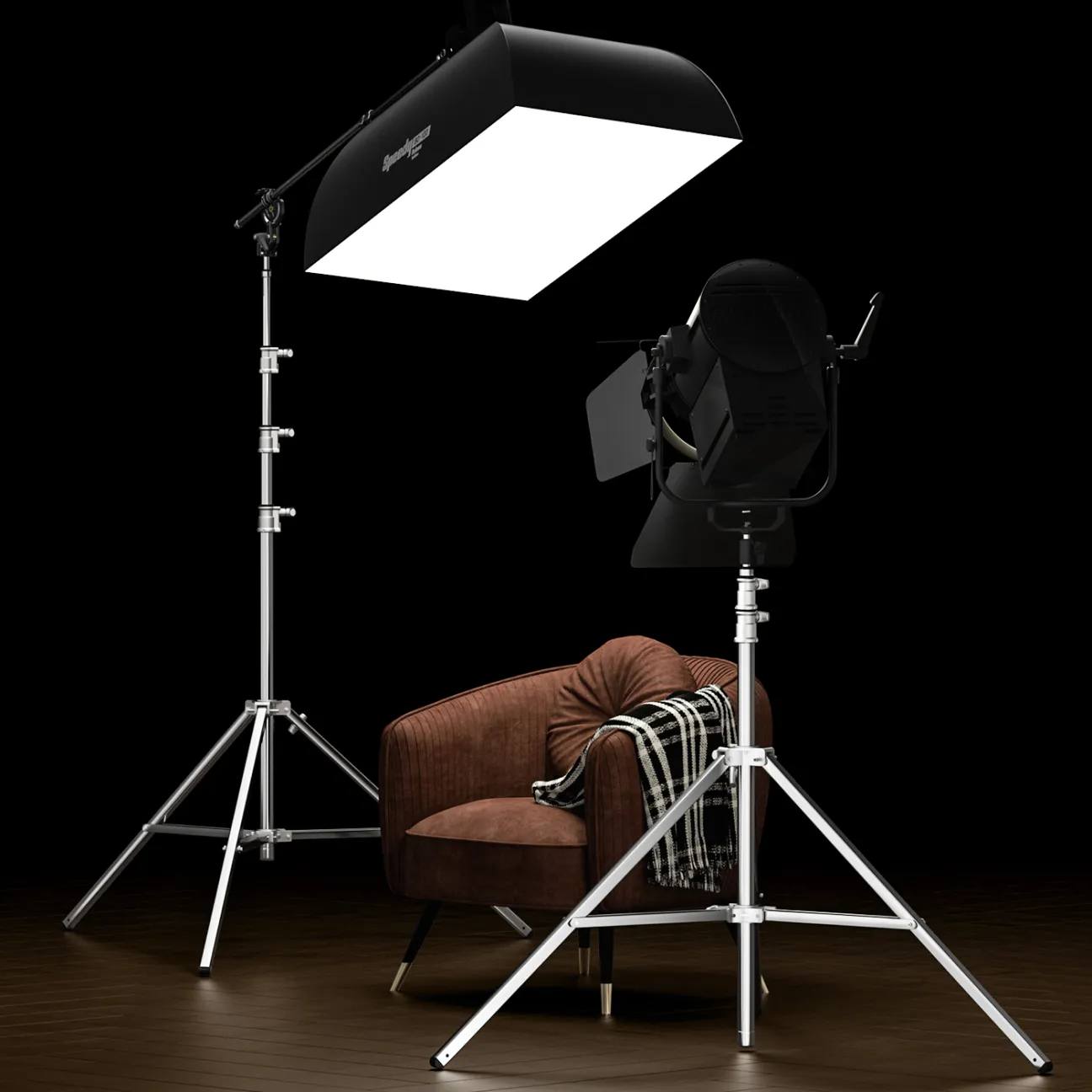 حامل قوي فضي – Silver Heavy Duty Stand (2.2m / 3m)