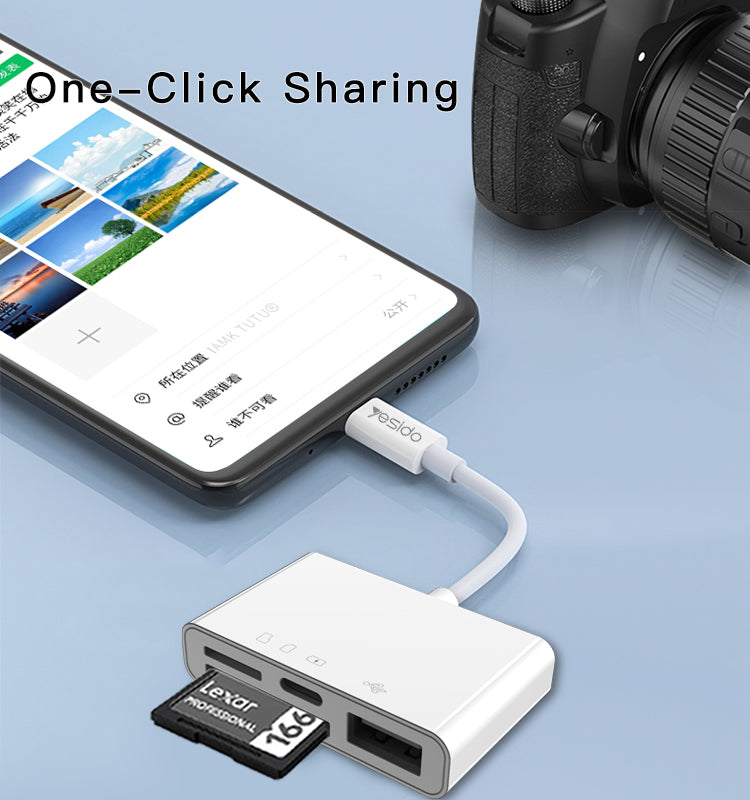 شاحن ومهايئ Lightning OTG Adapter Yesido | Lightning OTG Adapter Yesido