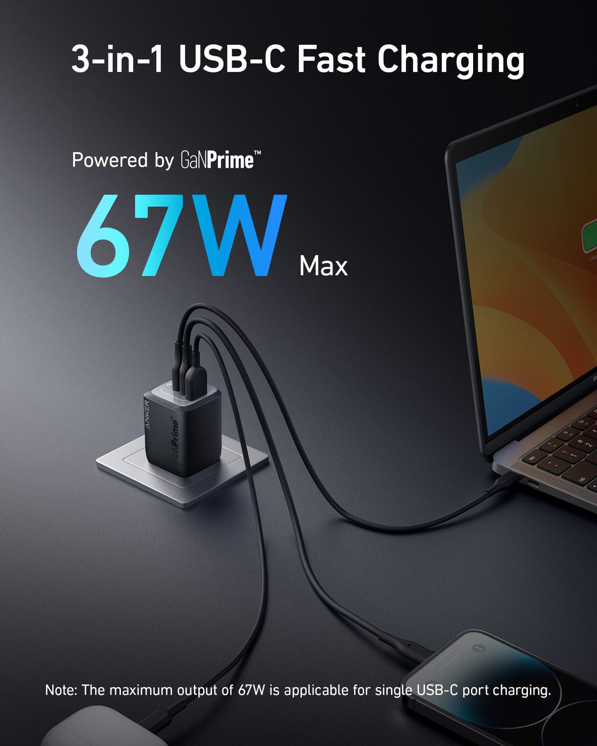 شاحن ومهايئ Anker 67W Adapter | Anker 67W Adapter