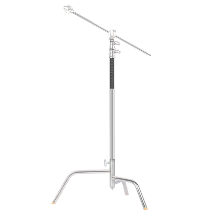 حامل C-Stand من الستانلس ستيل مع ذراع ومشبك – Stainless Steel C-Stand with Grip Head & Arm