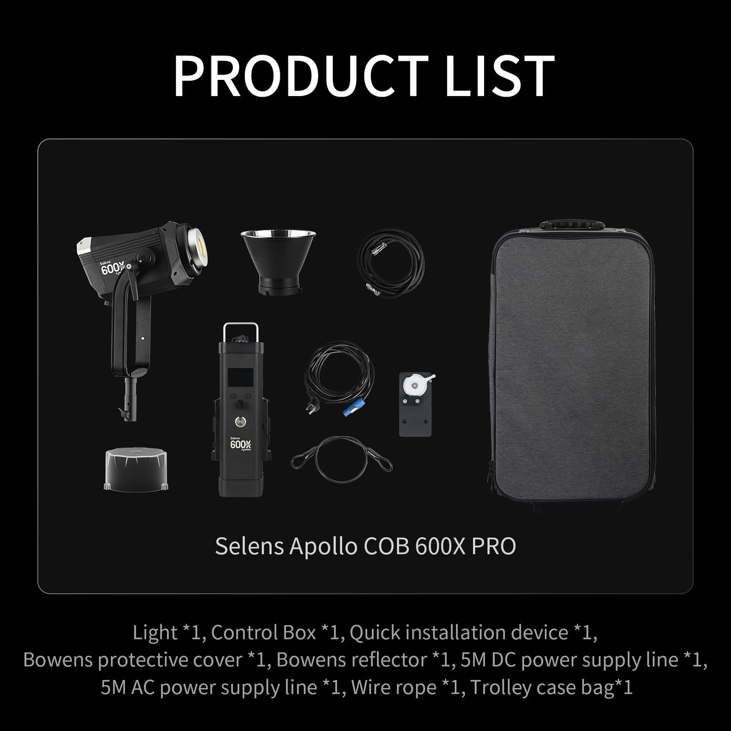 Apollo 600X Pro 600W Bi- Color Point-Source LED - إضاءه استوديو مركزيه احترافيه بلونين
