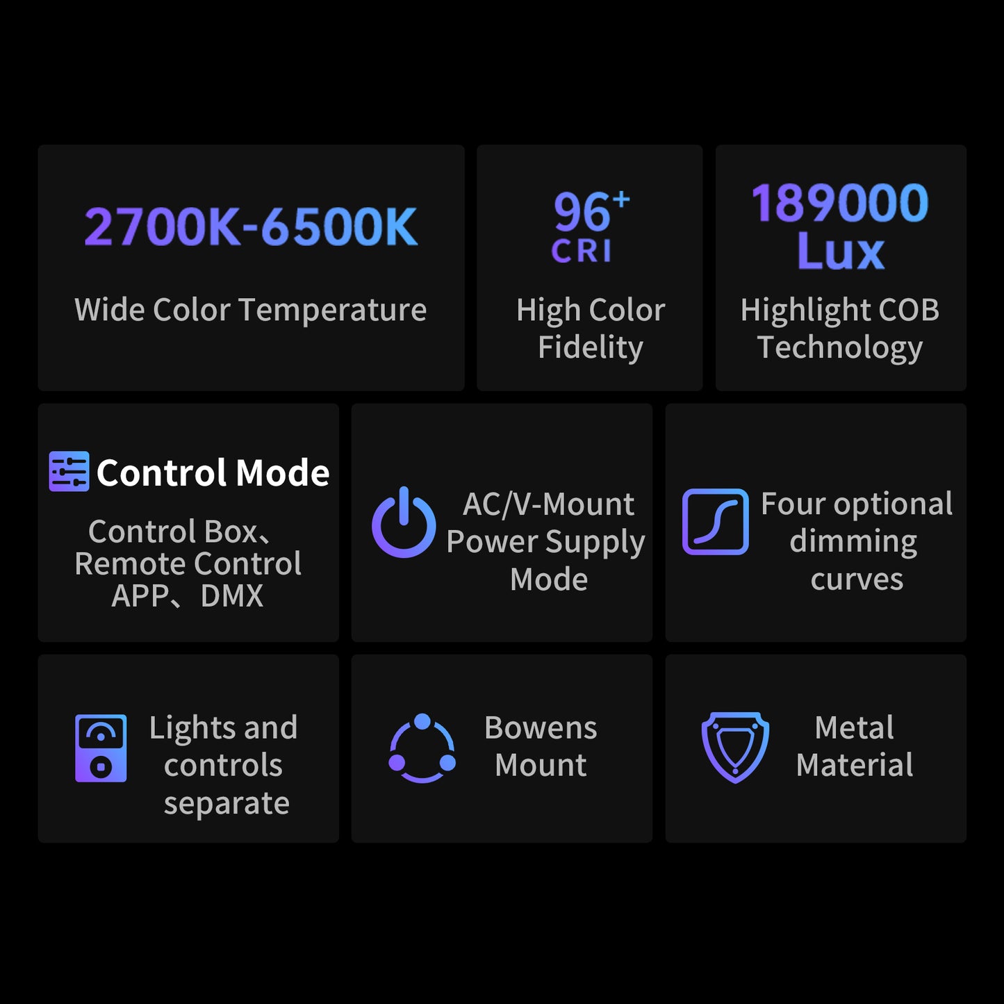 Apollo 600X Pro 600W Bi- Color Point-Source LED - إضاءه استوديو مركزيه احترافيه بلونين