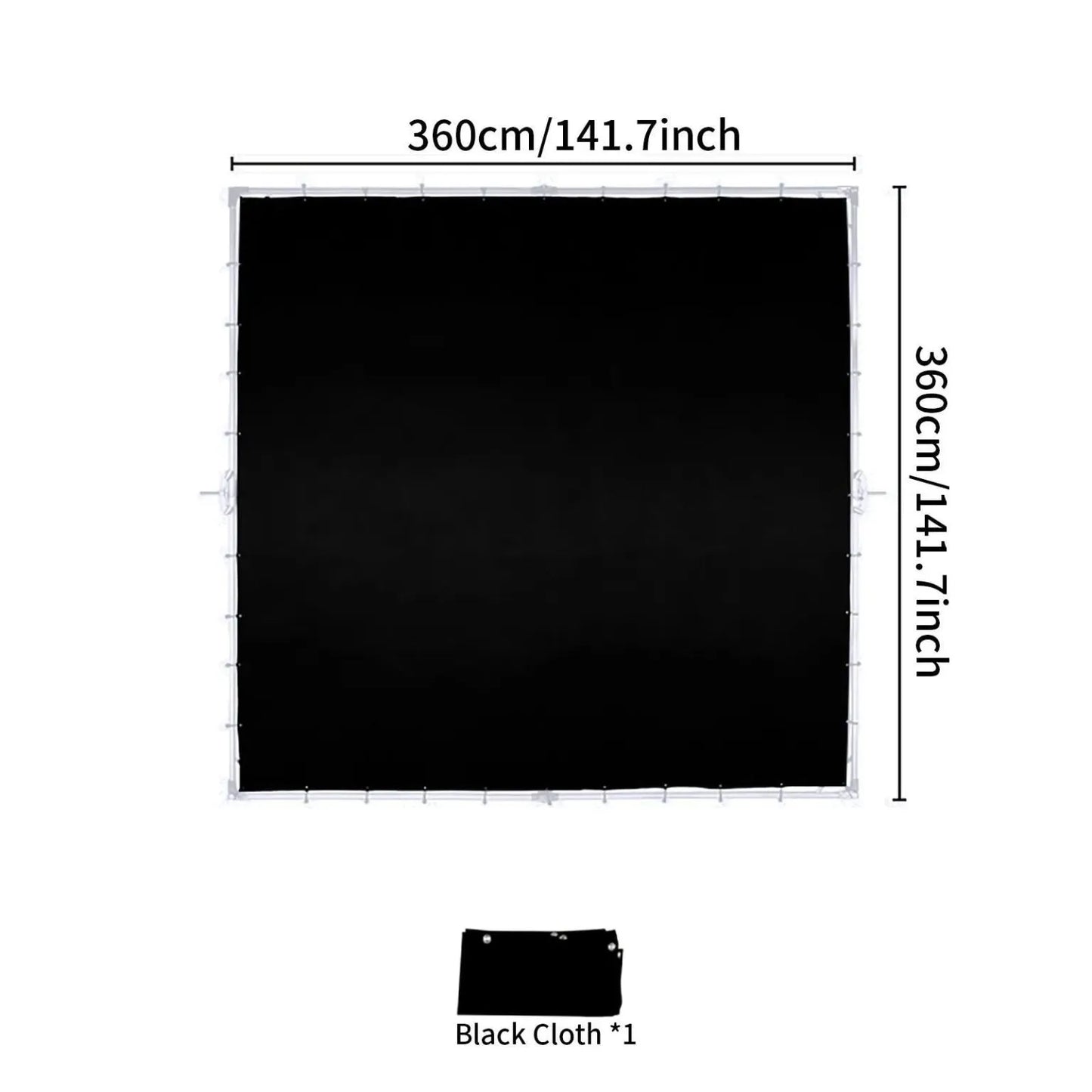 قماش أسود للإطار | Black Cloth 3.6x3.6m for Frame