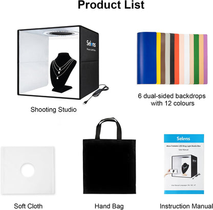 سوفت بوكس وعاكس إضاءة Selens Mini Studio | Selens Mini Studio